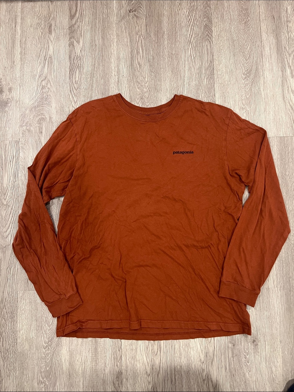 Patagonia Men’s Long-Sleeve Crew Tee - Rust Orange
